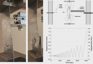 Close-up of CFS connection specimen in the lab.